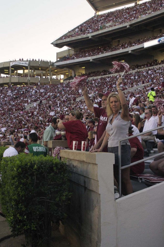 Photo by Hunter Ford/Fans get stoked for the kickoff