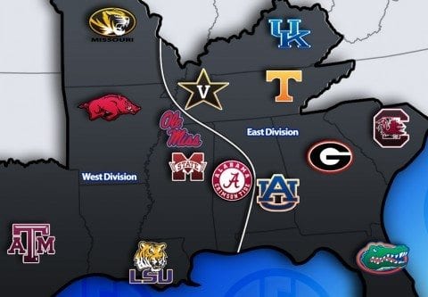 Potential SEC Divisions with 14 teams
