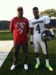Kalvaraz Bessent with his father in this photograph from Twitter. Bessent is a top recruit committed to Alabama.